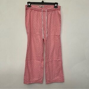 Hollister 100% Cotton Pink Circle Print Sleep Pants Size Medium Pajamas Lounge